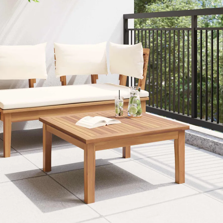 Table de Jardin Marron Bois de teck massif - 4