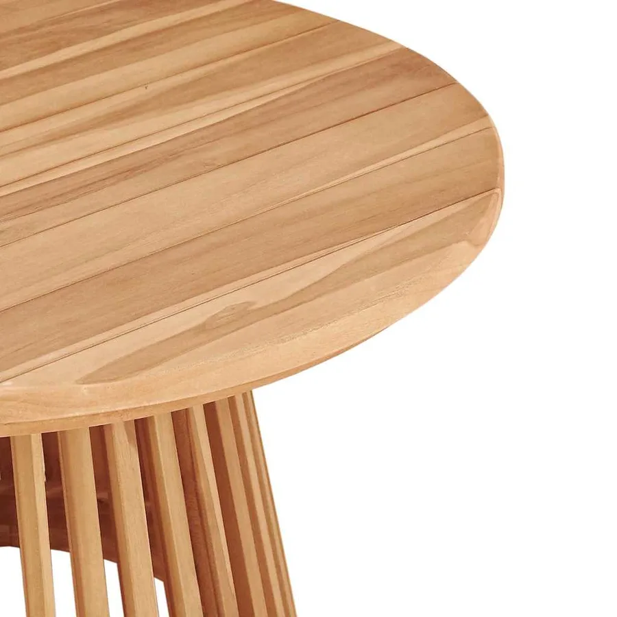 Table d'appoint Marron 70 x 70 x 40 cm Bois de teck massif - 5