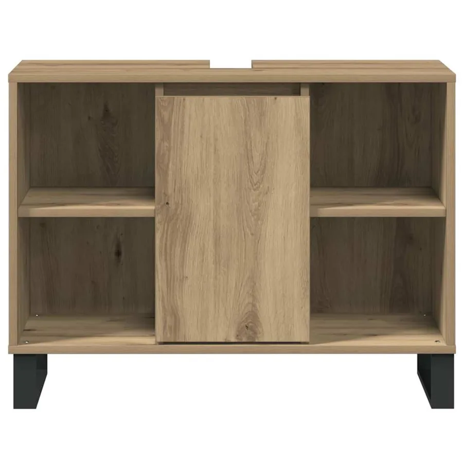 Cabinet de salle de bain Chêne artisanal 80 x 33 x 60 cm - 6