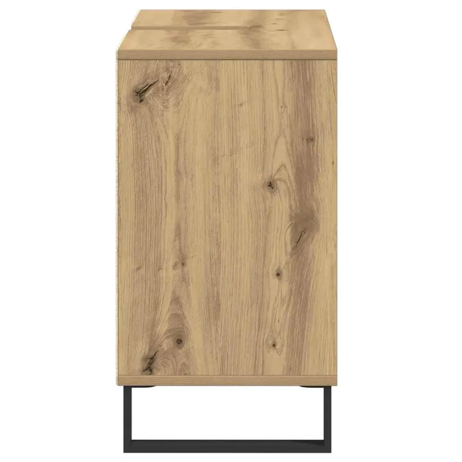 Cabinet de salle de bain Chêne artisanal 80 x 33 x 60 cm - 7