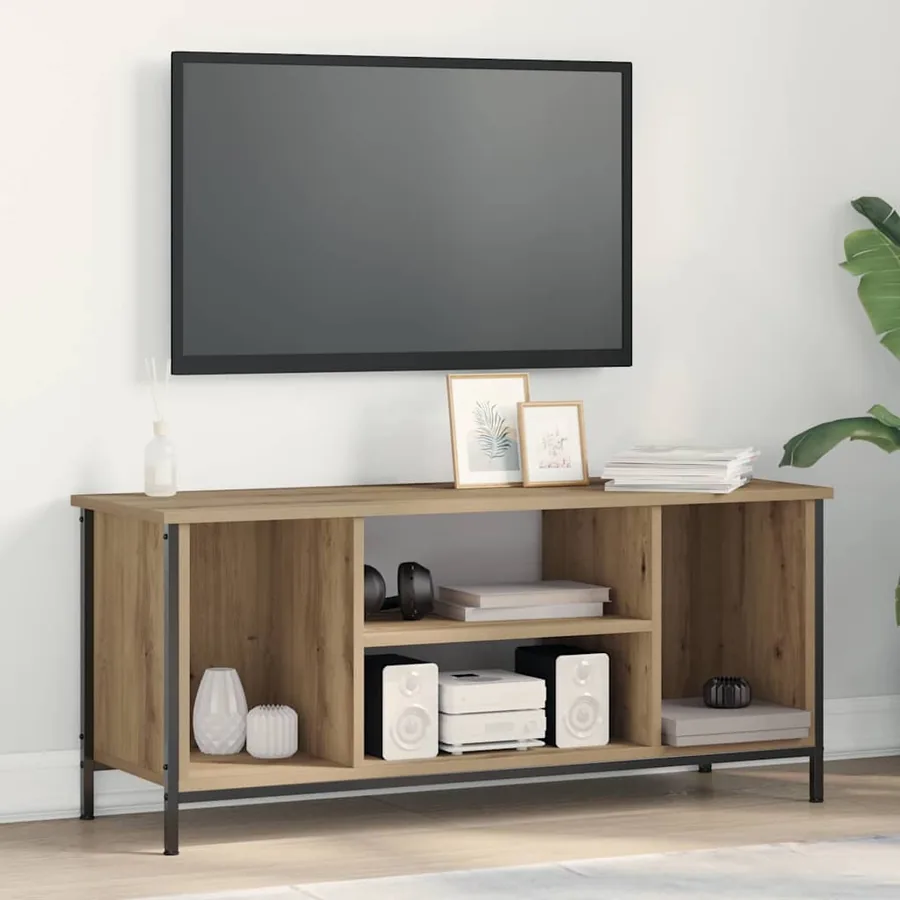Meuble TV 102 x 35 x 45 cm Chêne artisanal Bois d'ingénierie