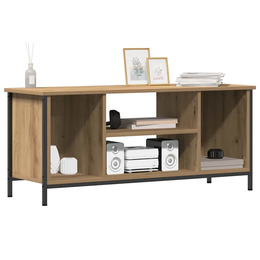 Meuble TV 102 x 35 x 45 cm Chêne artisanal Bois d'ingénierie - 3