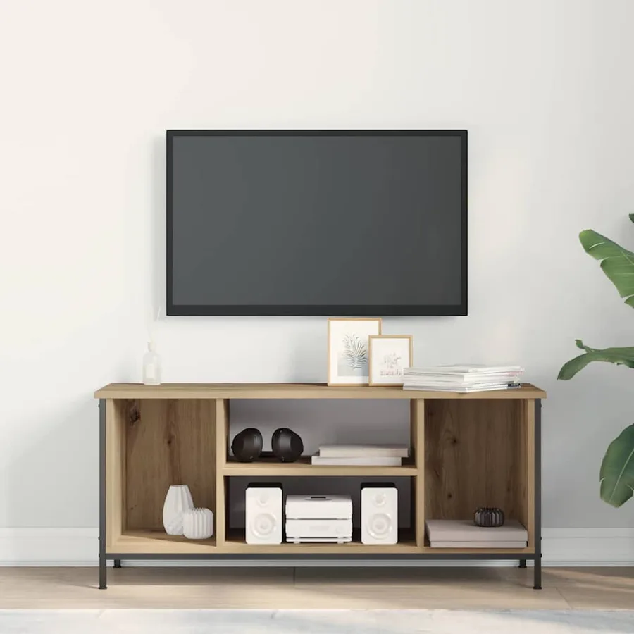 Meuble TV 102 x 35 x 45 cm Chêne artisanal Bois d'ingénierie - 4