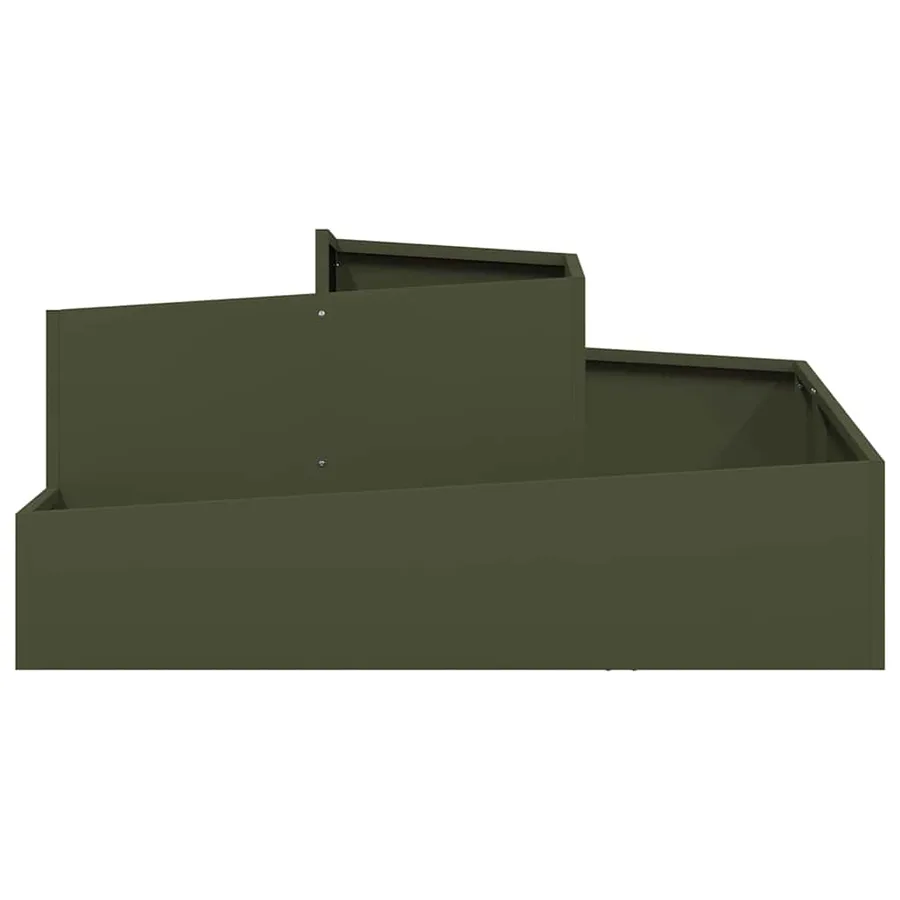Cache-pot de jardin Vert olive 100 x 100 x 50 cm - 5