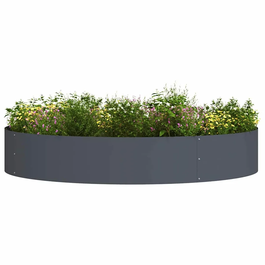 Anneau de jardinière 5 pc Anthracite 120 x 120 x 20 cm - 3