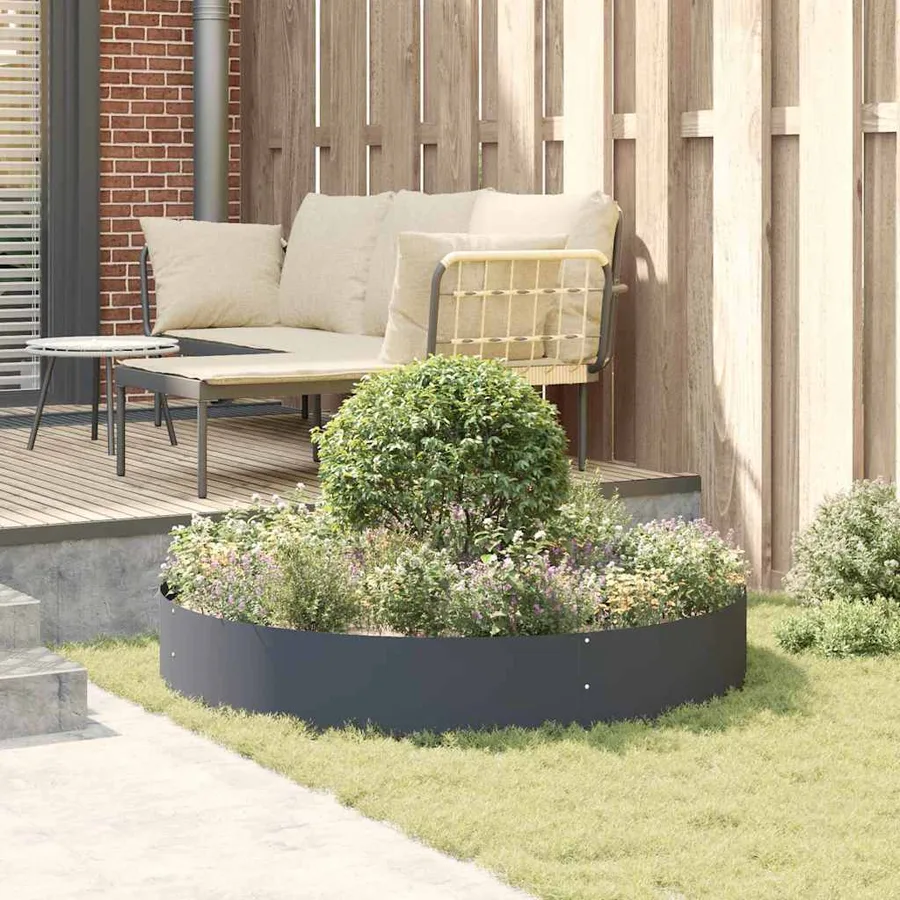 Anneau de jardinière 5 pc Anthracite 120 x 120 x 20 cm - 4