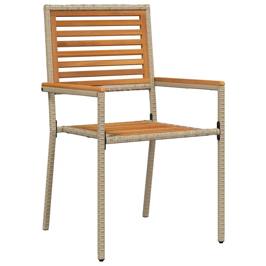 Ensemble de salle à manger pour jardin 7 pcs Beige - 5