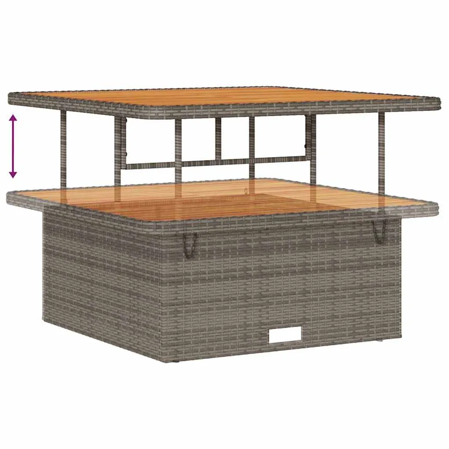 Ensemble de canapé de jardin avec coussin 8 pcs Gris polyrotin - 9
