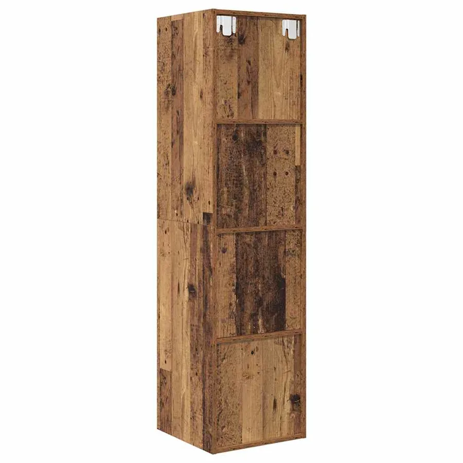 Ensemble meuble TV Montage mural Bois Ancien 37 x 37 x 142,5 cm - 8