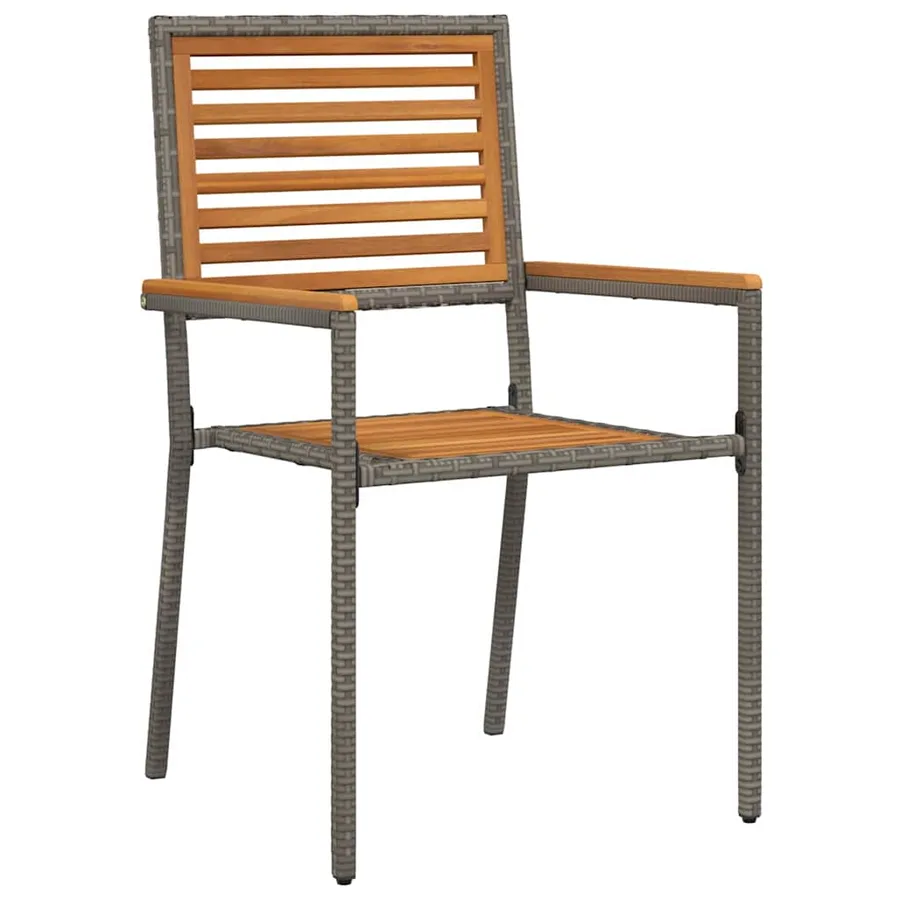Ensemble de salle à manger pour jardin 7 pcs Gris - 6
