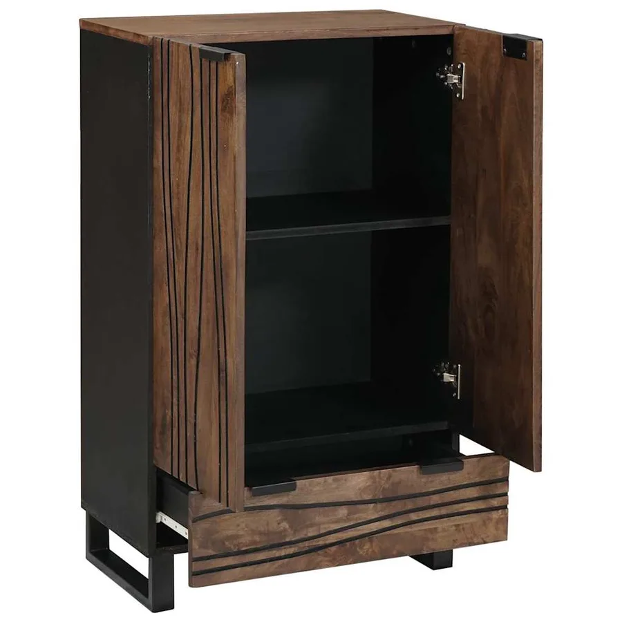 Buffet Marron 60 x 33 x 100 cm bois de manguier massif - 2