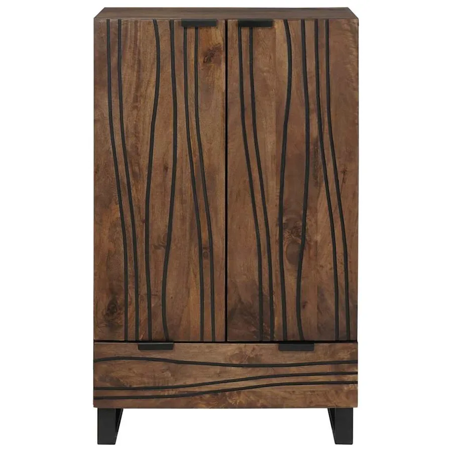 Buffet Marron 60 x 33 x 100 cm bois de manguier massif - 3