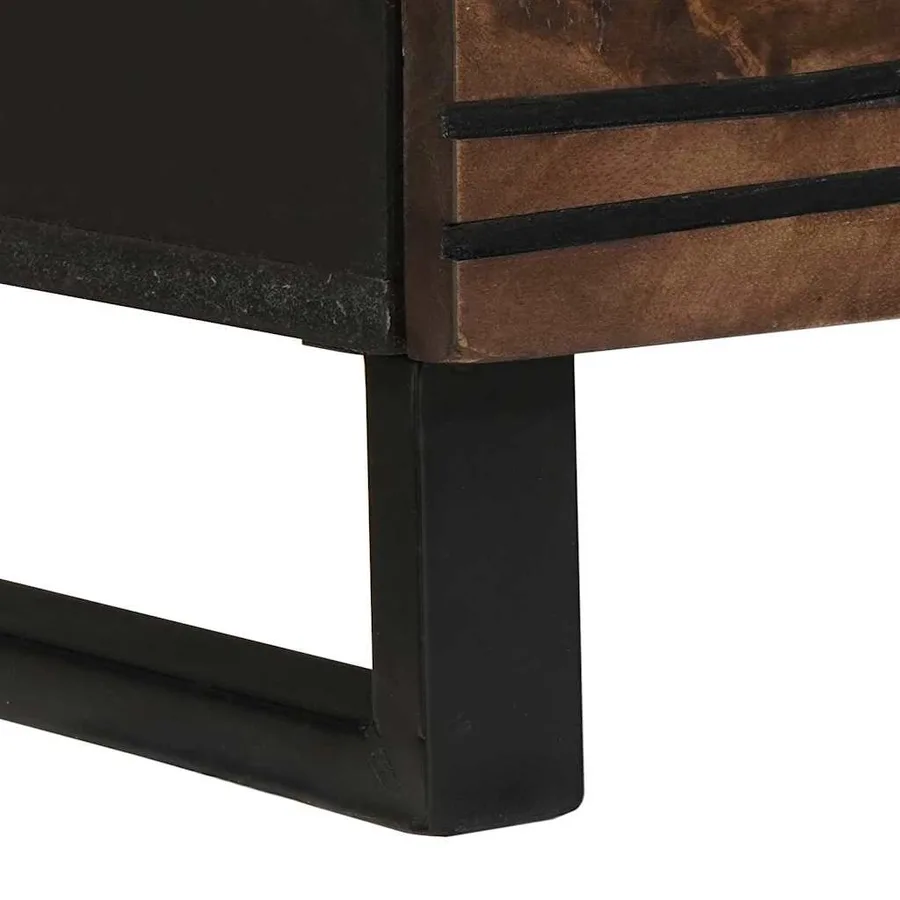 Buffet Marron 60 x 33 x 100 cm bois de manguier massif - 7