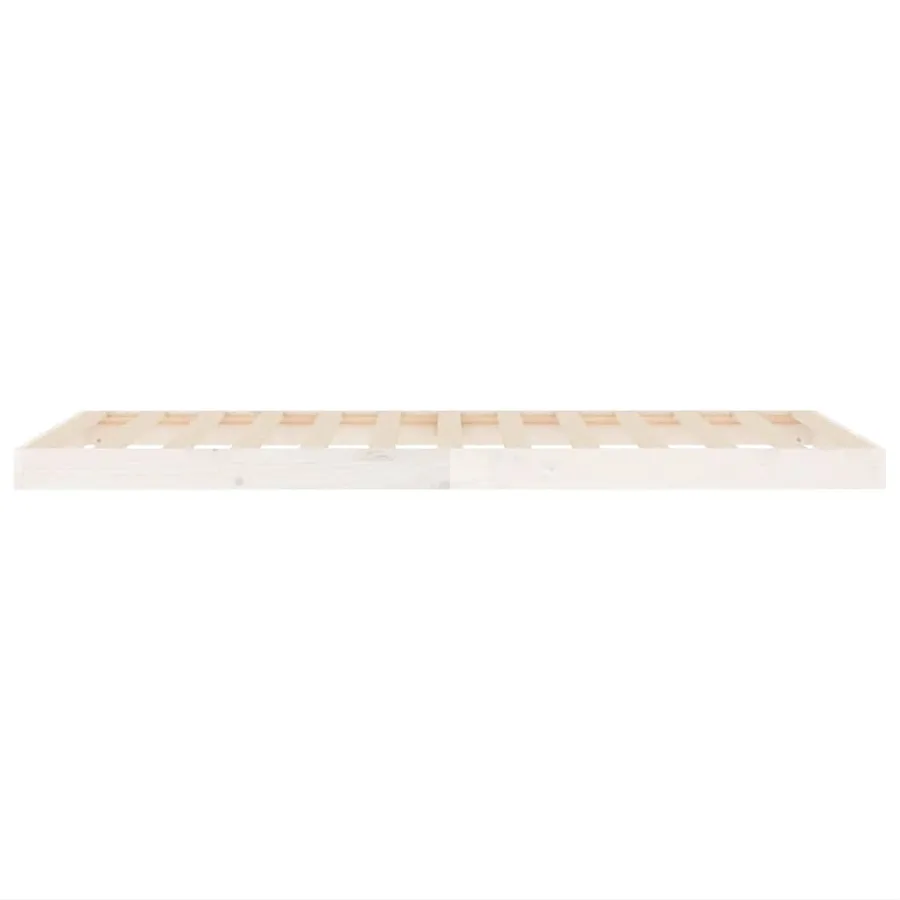 Cadre de lit sans matelas blanc 90x190 cm bois de pin massif - 6