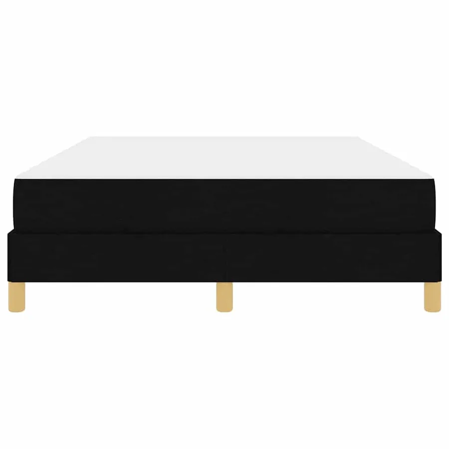 Lit à ressorts avec matelas Noir 160 x 200 cm tissu - 7