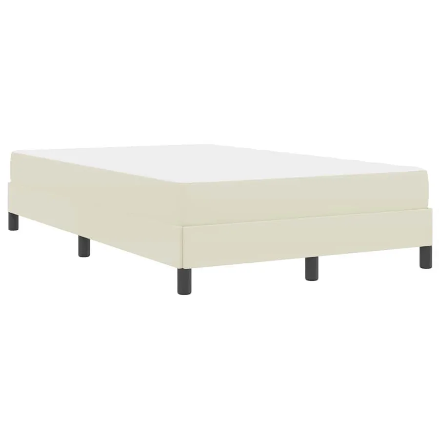 Cadre de lit avec matelas Crème 100 x 200 cm tissu - 9