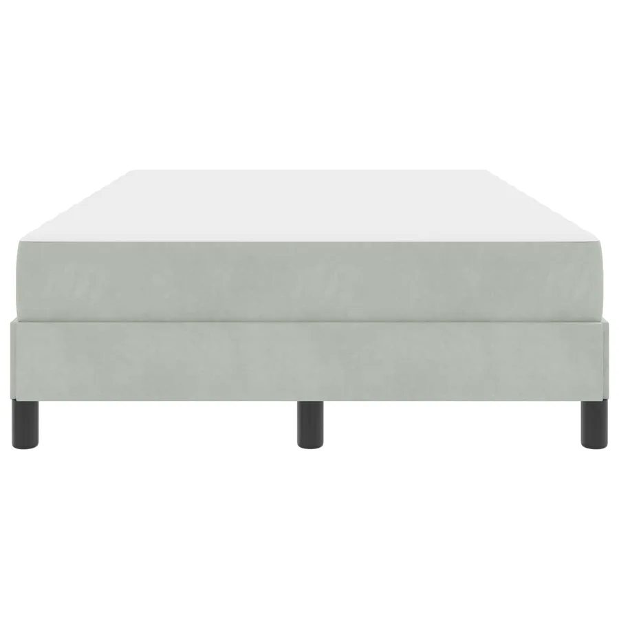 Lit à ressorts avec matelas Gris clair 120 x 200 cm tissu - 7