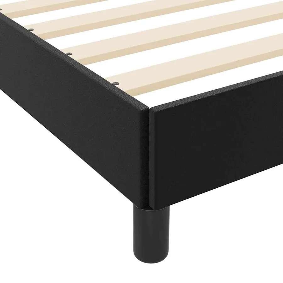 Cadre de lit avec matelas Noir 180 x 200 cm tissu - 10