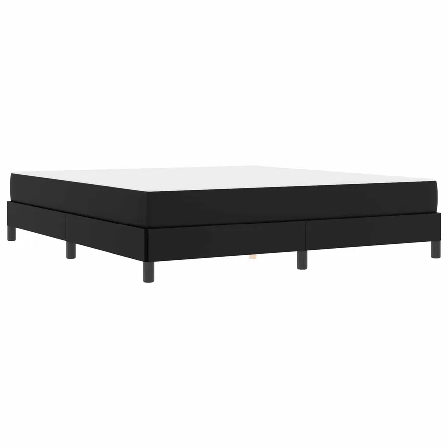 Cadre de lit avec matelas Noir 180 x 200 cm tissu - 4