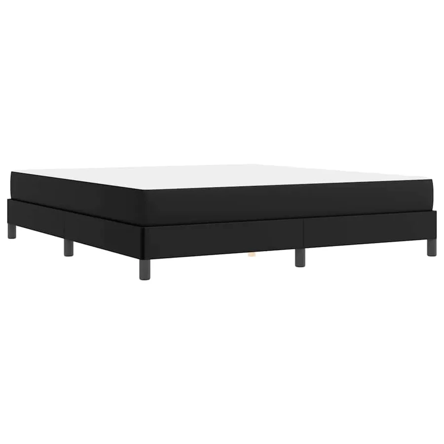 Cadre de lit avec matelas Noir 180 x 200 cm tissu - 9