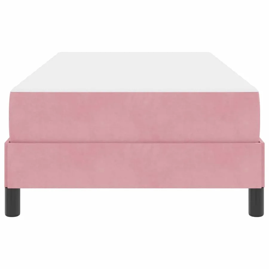 Lit à ressorts avec matelas Rose 100 x 200 cm tissu - 7
