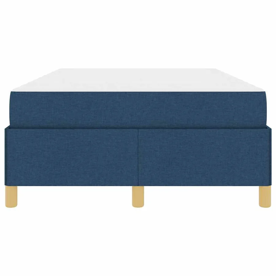 Cadre de lit avec matelas Bleu 120 x 190 cm tissu - 5
