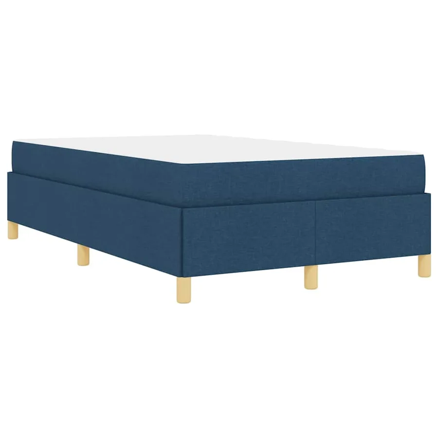 Cadre de lit avec matelas Bleu 120 x 190 cm tissu - 7