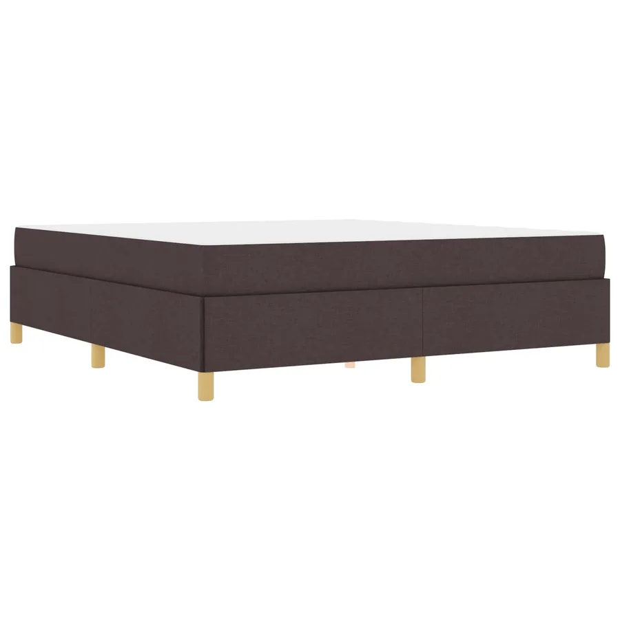 Cadre de lit avec matelas Marron foncé 180 x 200 cm tissu - 4
