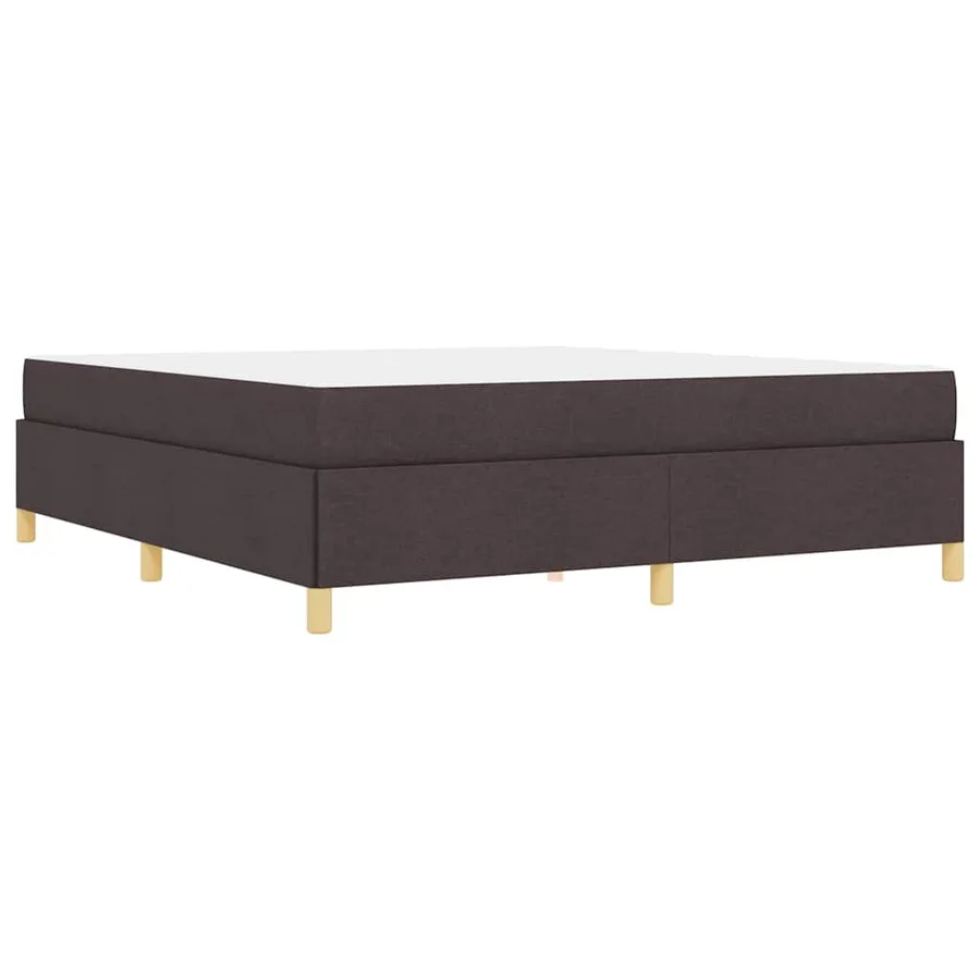 Cadre de lit avec matelas Marron foncé 180 x 200 cm tissu - 9