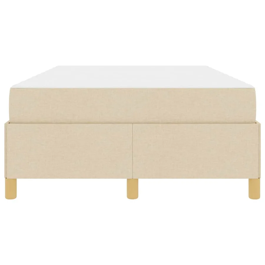Cadre de lit avec matelas Crème 120 x 200 cm tissu - 7