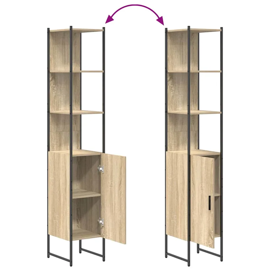 Ensemble de mobilier de salle de bain 4 pcs Chêne Sonoma - 13