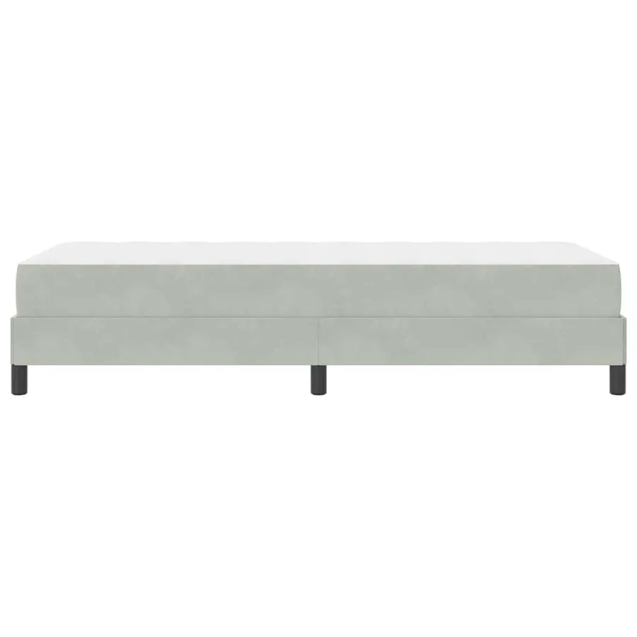 Lit à ressorts avec matelas Gris clair 80 x 210 cm tissu - 6