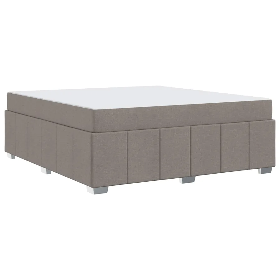 Cadre de lit avec matelas Taupe 180 x 200 cm tissu - 4