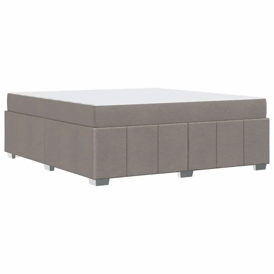 Cadre de lit avec matelas Taupe 180 x 200 cm tissu - 9