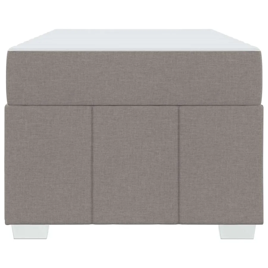 Cadre de lit avec matelas Taupe 80 x 200 cm tissu - 7