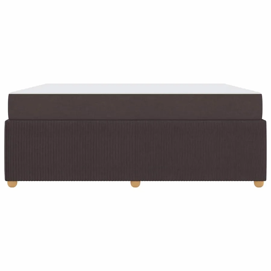 Cadre de lit avec matelas Marron foncé 180 x 200 cm tissu - 5