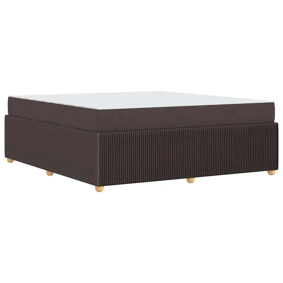Cadre de lit avec matelas Marron foncé 180 x 200 cm tissu - 7