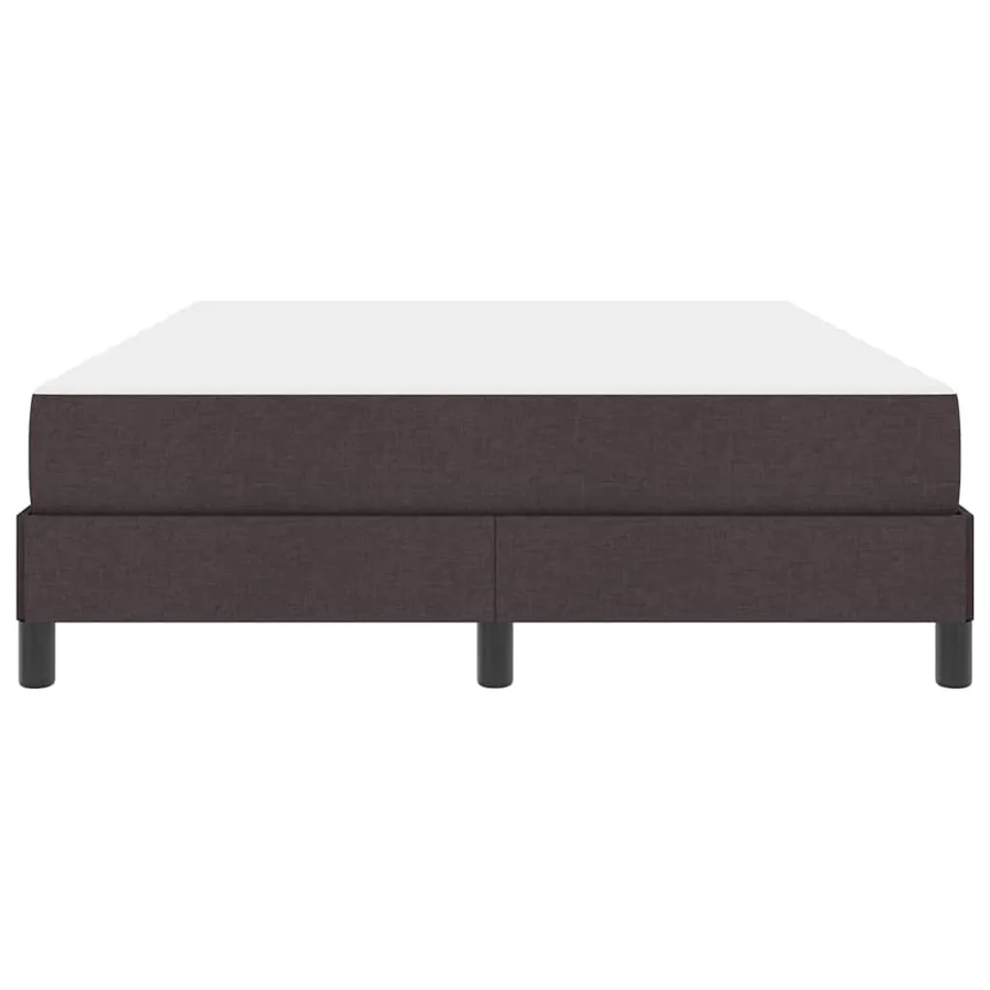 Lit à ressorts avec matelas Marron foncé 140 x 200 cm tissu - 7