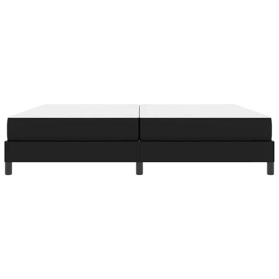 Cadre de lit avec matelas Noir 200 x 200 cm tissu - 7