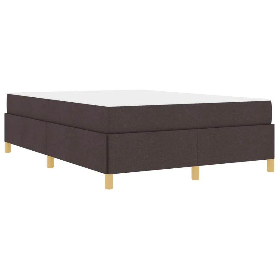 Cadre de lit avec matelas Marron foncé 160 x 200 cm tissu - 4