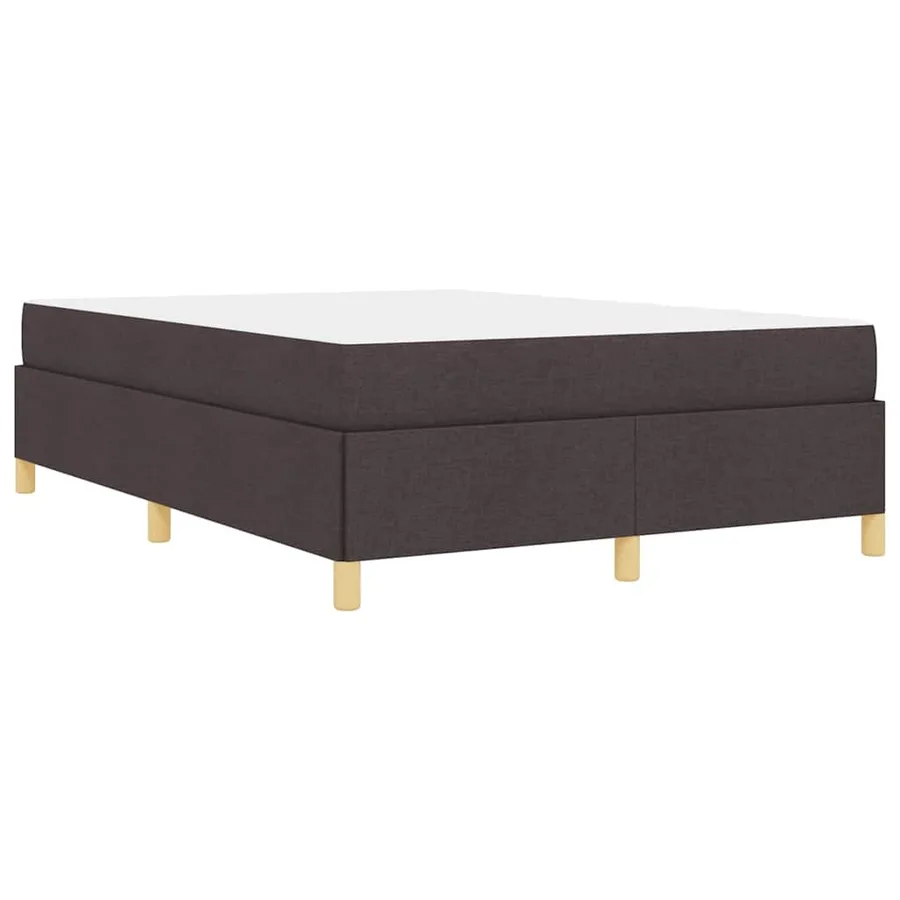 Cadre de lit avec matelas Marron foncé 160 x 200 cm tissu - 9