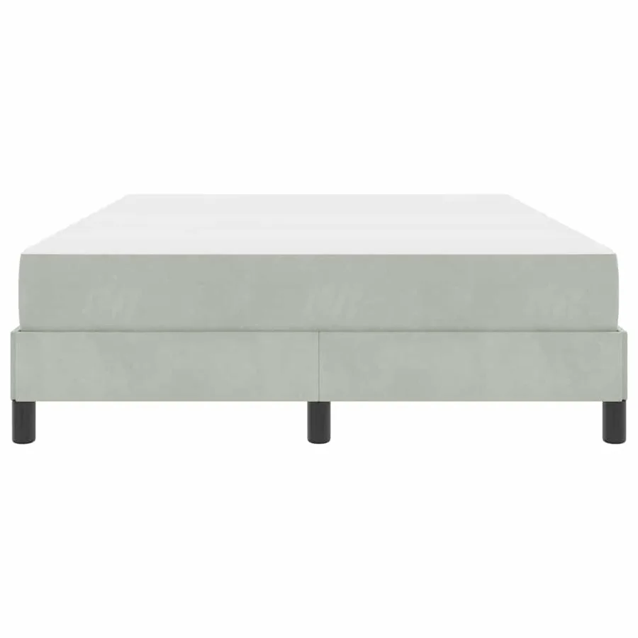 Lit à ressorts avec matelas Gris clair 140 x 200 cm tissu - 7