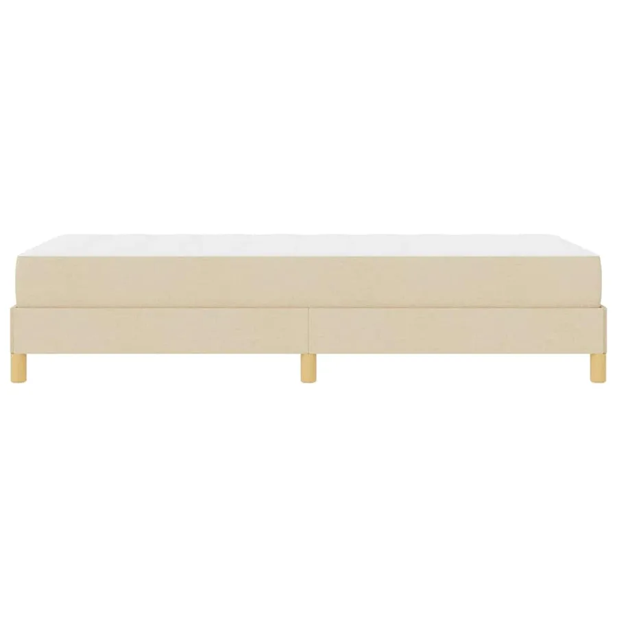 Lit à ressorts avec matelas Crème 80 x 200 cm tissu - 7