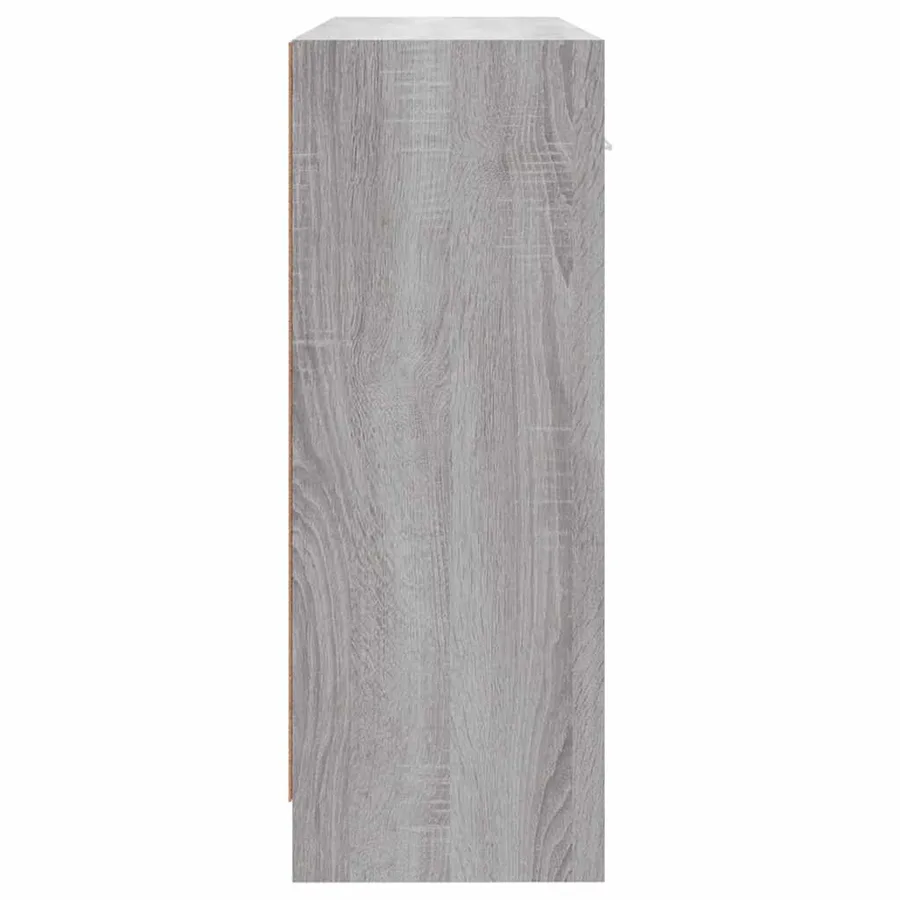 Buffet sonoma gris 91x28x75 cm bois d'ingénierie - 7