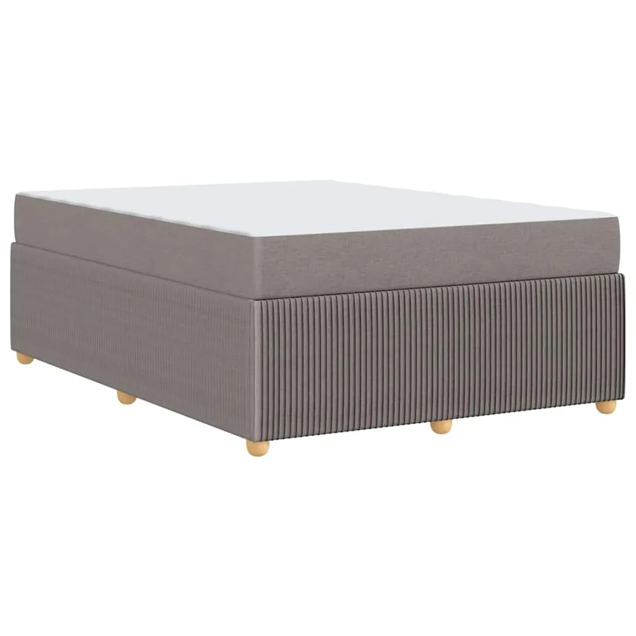 Cadre de lit avec matelas Taupe 160 x 200 cm tissu - 7