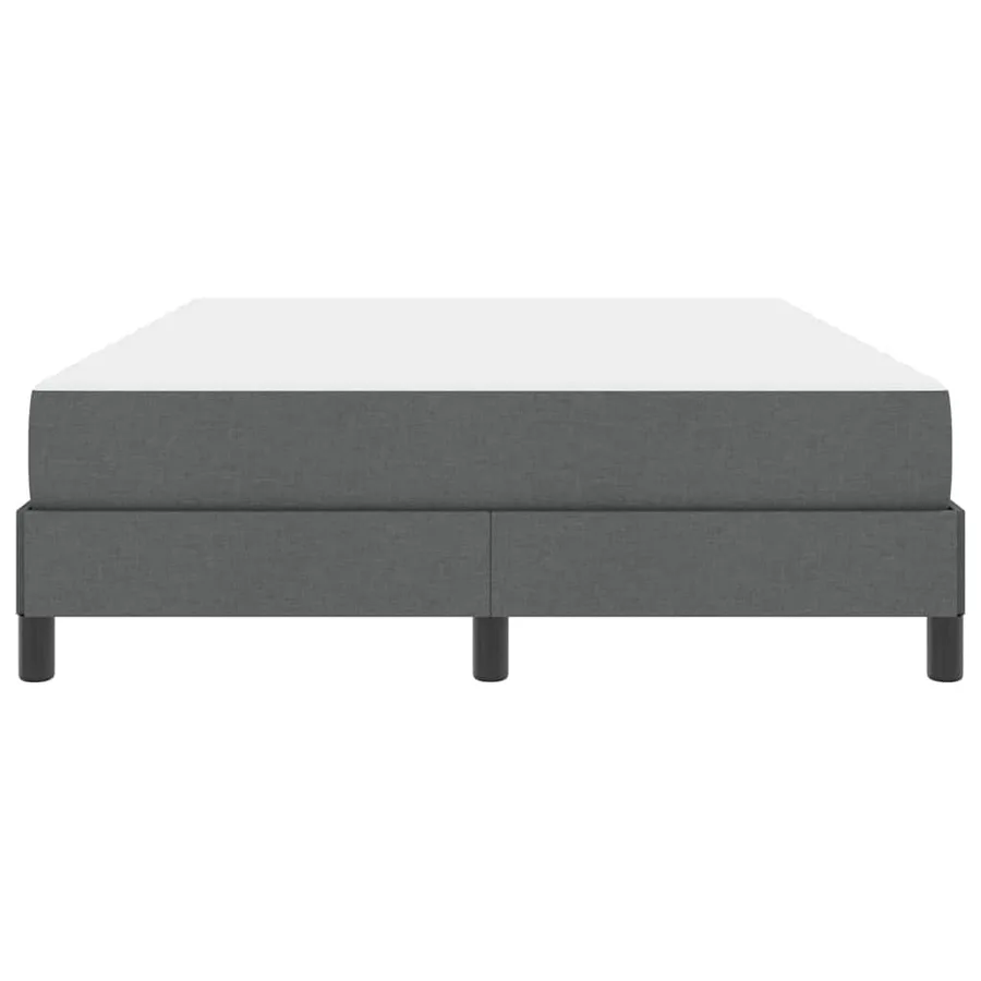 Lit à ressorts avec matelas Gris foncé 140 x 200 cm tissu - 7