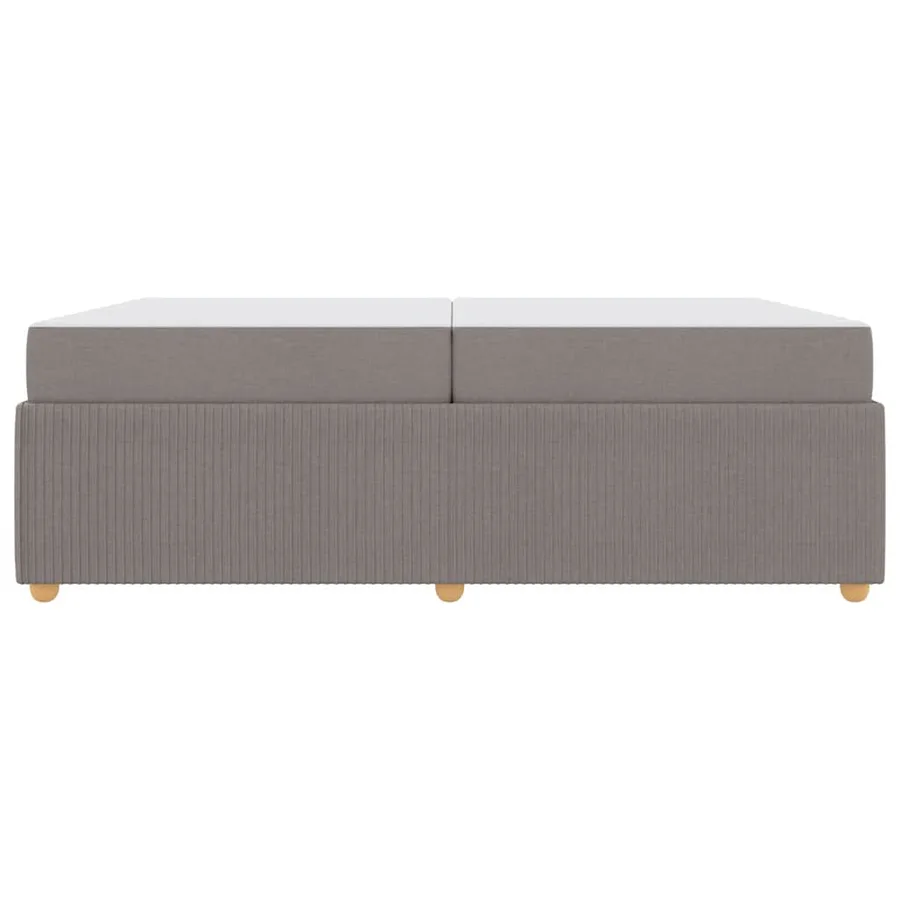 Cadre de lit avec matelas Taupe 200 x 200 cm tissu - 5