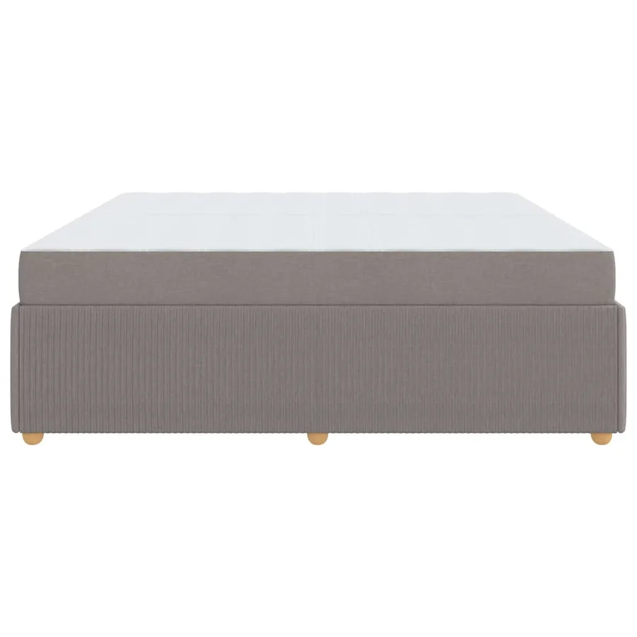 Cadre de lit avec matelas Taupe 200 x 200 cm tissu - 6