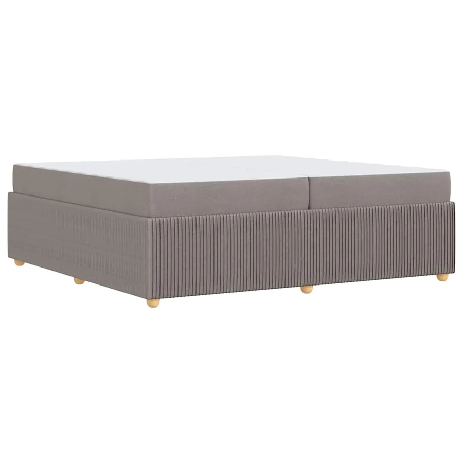 Cadre de lit avec matelas Taupe 200 x 200 cm tissu - 7