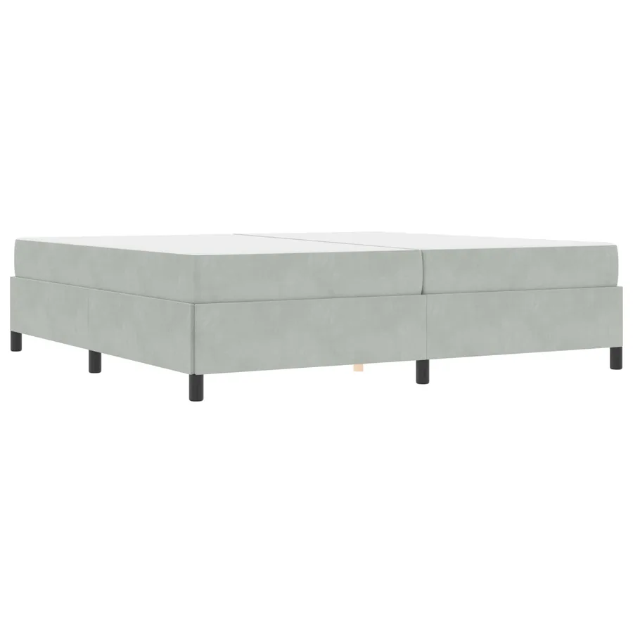 Cadre de lit Gris clair 200 x 200 cm tissu - 2